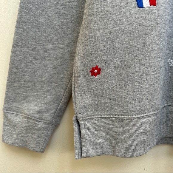 Talbots Embroidered Cotton Modal Pullover Sweatshirt - French Icons, Size Medium - Picture 6 of 12